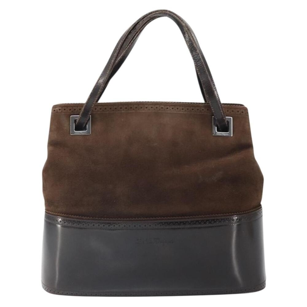 Salvatore Ferragamo Suede Handbag Brown